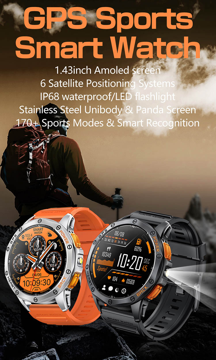 K67 Smart Watch, K67 Smartwatches, K67 Watch with Flashlight, K67 Watch with Light, K67 Waterproof Watch, GPS Smart Watch, Smartwatch with Light, Smart Watch with Light, Watch with LED Light, AMOLED Smart Watch